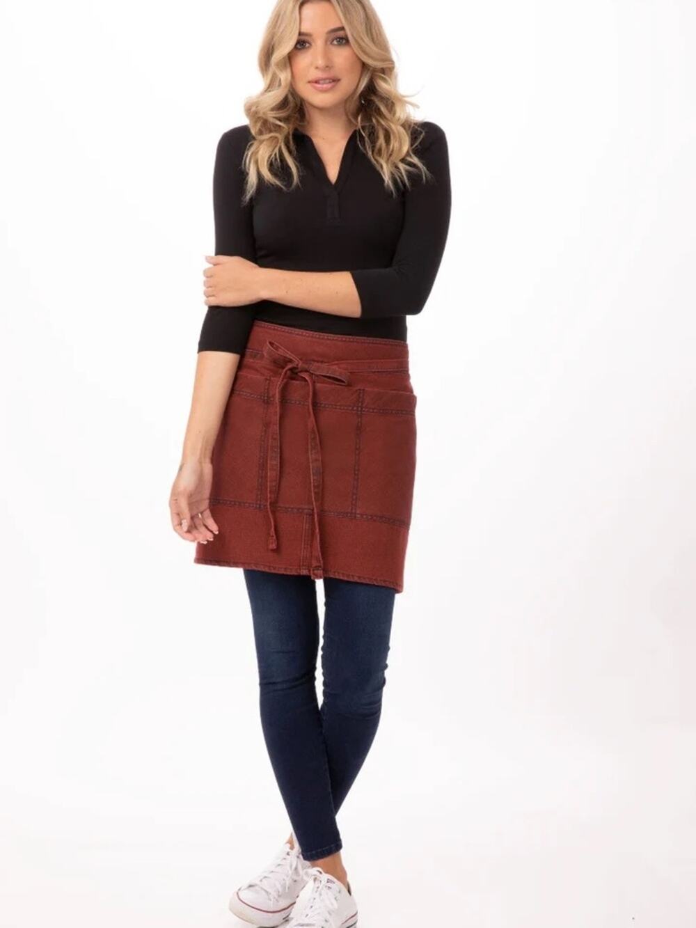 Chef Works Uptown Waist Apron in Red